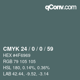 カラーコード: CMYK 24 / 0 / 0 / 59 | qconv.com