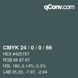 颜色代码: CMYK 24 / 0 / 0 / 66 | qconv.com