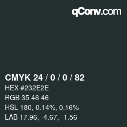 カラーコード: CMYK 24 / 0 / 0 / 82 | qconv.com