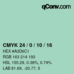 Color code: CMYK 24 / 0 / 10 / 16 | qconv.com