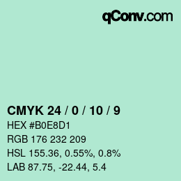 颜色代码: CMYK 24 / 0 / 10 / 9 | qconv.com