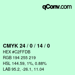 Color code: CMYK 24 / 0 / 14 / 0 | qconv.com