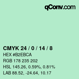 Color code: CMYK 24 / 0 / 14 / 8 | qconv.com