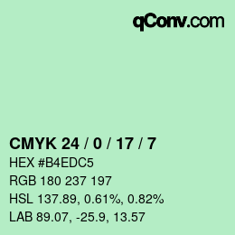 Color code: CMYK 24 / 0 / 17 / 7 | qconv.com