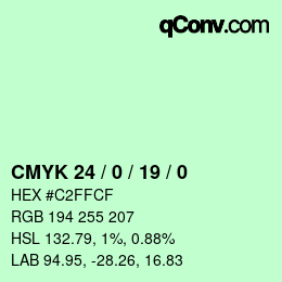 Color code: CMYK 24 / 0 / 19 / 0 | qconv.com