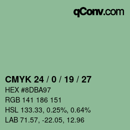 Color code: CMYK 24 / 0 / 19 / 27 | qconv.com