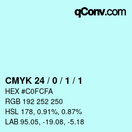 Color code: CMYK 24 / 0 / 1 / 1 | qconv.com