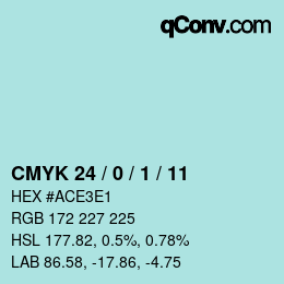 颜色代码: CMYK 24 / 0 / 1 / 11 | qconv.com