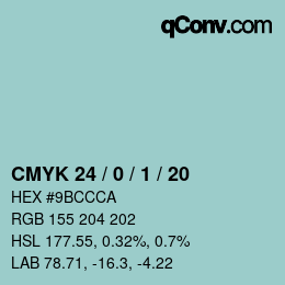 Color code: CMYK 24 / 0 / 1 / 20 | qconv.com