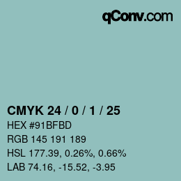 Color code: CMYK 24 / 0 / 1 / 25 | qconv.com