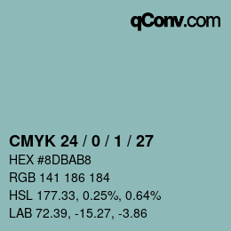 Color code: CMYK 24 / 0 / 1 / 27 | qconv.com