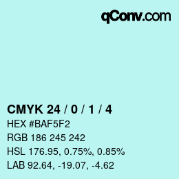 Color code: CMYK 24 / 0 / 1 / 4 | qconv.com