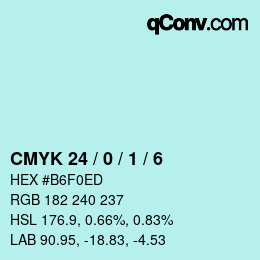 Color code: CMYK 24 / 0 / 1 / 6 | qconv.com