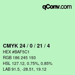 Color code: CMYK 24 / 0 / 21 / 4 | qconv.com