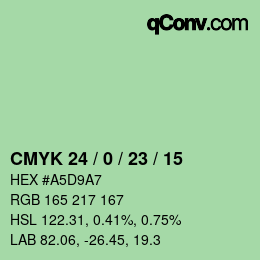 Color code: CMYK 24 / 0 / 23 / 15 | qconv.com