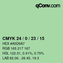 Color code: CMYK 24 / 0 / 23 / 15 | qconv.com