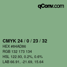 カラーコード: CMYK 24 / 0 / 23 / 32 | qconv.com