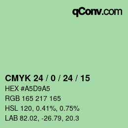 Color code: CMYK 24 / 0 / 24 / 15 | qconv.com