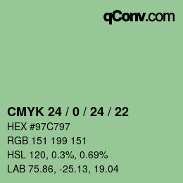 Color code: CMYK 24 / 0 / 24 / 22 | qconv.com