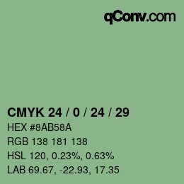 Código de color: CMYK 24 / 0 / 24 / 29 | qconv.com