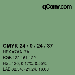 Color code: CMYK 24 / 0 / 24 / 37 | qconv.com