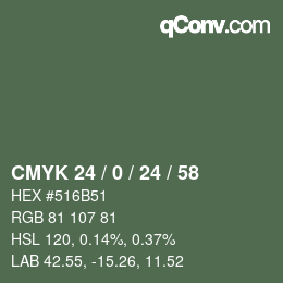 Color code: CMYK 24 / 0 / 24 / 58 | qconv.com