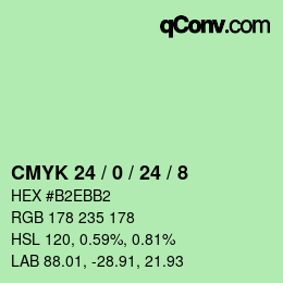 Color code: CMYK 24 / 0 / 24 / 8 | qconv.com