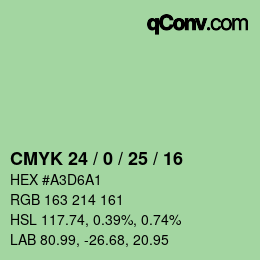 Color code: CMYK 24 / 0 / 25 / 16 | qconv.com