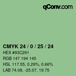 Farbcode: CMYK 24 / 0 / 25 / 24 | qconv.com