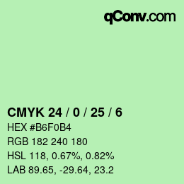 Color code: CMYK 24 / 0 / 25 / 6 | qconv.com