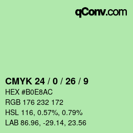颜色代码: CMYK 24 / 0 / 26 / 9 | qconv.com