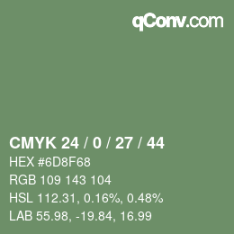 Código de color: CMYK 24 / 0 / 27 / 44 | qconv.com