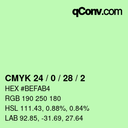 Color code: CMYK 24 / 0 / 28 / 2 | qconv.com