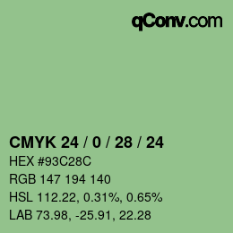 Color code: CMYK 24 / 0 / 28 / 24 | qconv.com