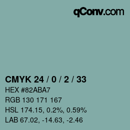 Color code: CMYK 24 / 0 / 2 / 33 | qconv.com