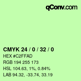Color code: CMYK 24 / 0 / 32 / 0 | qconv.com