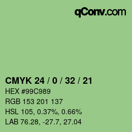 Color code: CMYK 24 / 0 / 32 / 21 | qconv.com