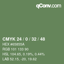 Color code: CMYK 24 / 0 / 32 / 48 | qconv.com