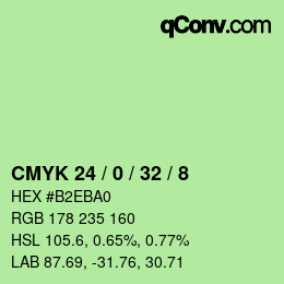Color code: CMYK 24 / 0 / 32 / 8 | qconv.com