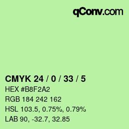 Color code: CMYK 24 / 0 / 33 / 5 | qconv.com