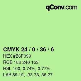 Color code: CMYK 24 / 0 / 36 / 6 | qconv.com
