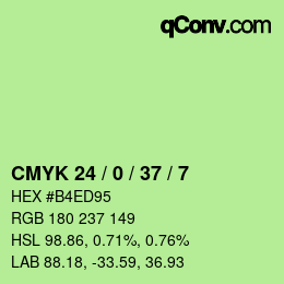 Color code: CMYK 24 / 0 / 37 / 7 | qconv.com