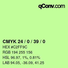 Color code: CMYK 24 / 0 / 39 / 0 | qconv.com