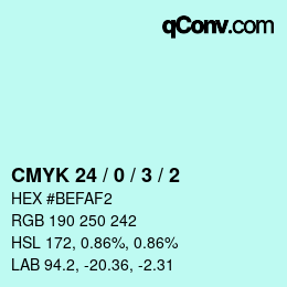 Color code: CMYK 24 / 0 / 3 / 2 | qconv.com