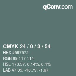 Color code: CMYK 24 / 0 / 3 / 54 | qconv.com