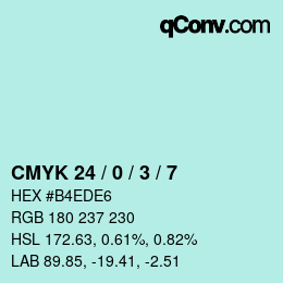 Color code: CMYK 24 / 0 / 3 / 7 | qconv.com