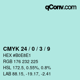 Color code: CMYK 24 / 0 / 3 / 9 | qconv.com