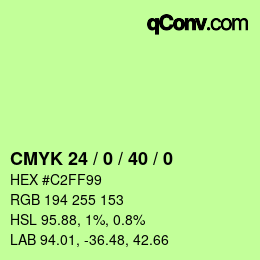 Color code: CMYK 24 / 0 / 40 / 0 | qconv.com