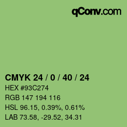 Color code: CMYK 24 / 0 / 40 / 24 | qconv.com