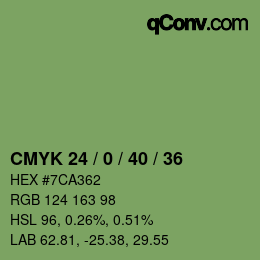 颜色代码: CMYK 24 / 0 / 40 / 36 | qconv.com